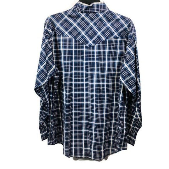 American Hero Plaid Pearl Snap Western Style Shirt - Picture 2 of 5